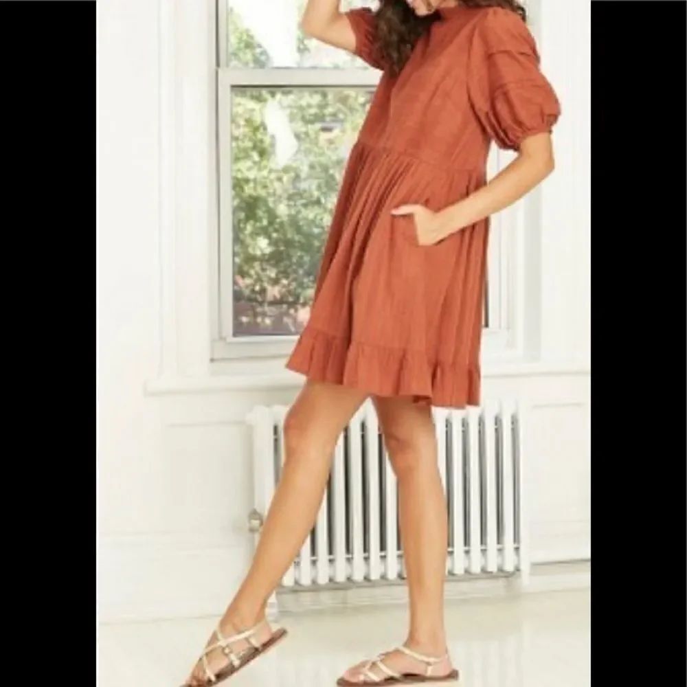 💐Universal Thread Puff Short Sleeve Eyelet Dress - Picture 7 of 11